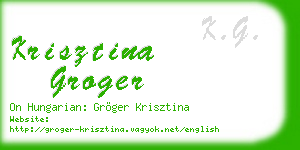 krisztina groger business card